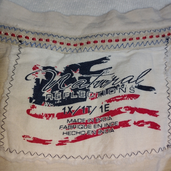 Natural Reflections T-Shirt Top  American Flag Women's - Picture 3 of 7